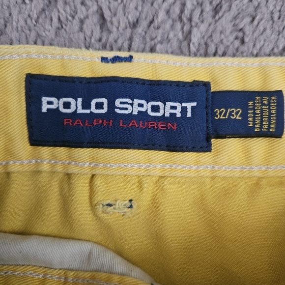 Polo Ralph Lauren Relaxed Straight Yellow Twill Pant Tag Size 32x32 (32x29) - Picture 11 of 12